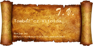 Tombácz Vitolda névjegykártya